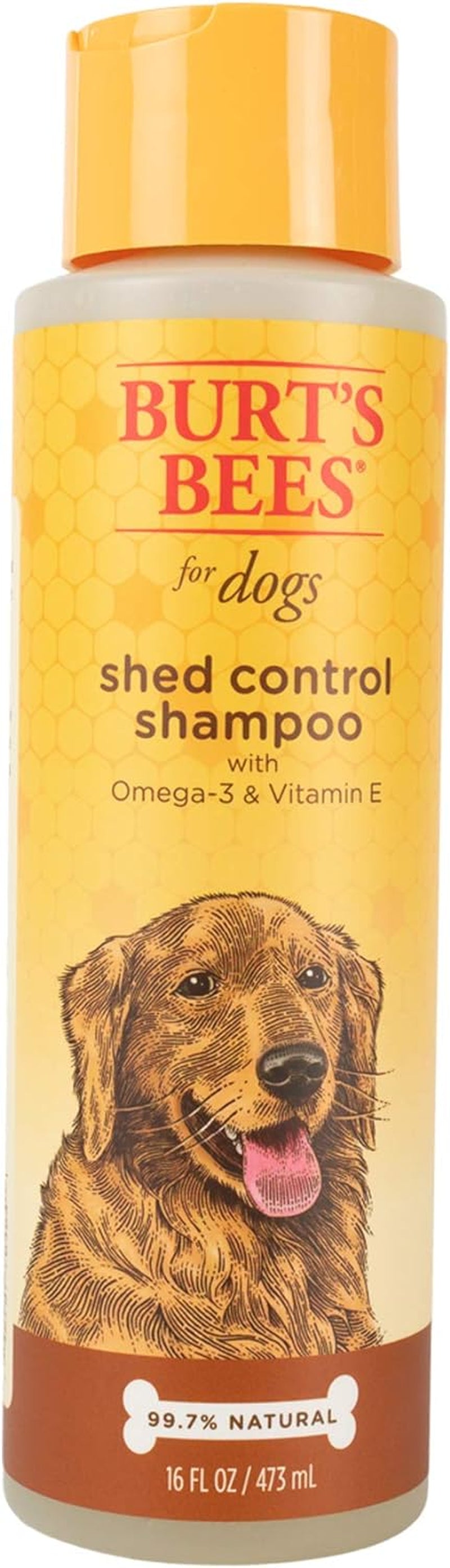 Natural Shed Control Shampoo with Omega 3 and Vitamin E | Shedding Dog Shampoo | Cruelty Free, Sulfate & Paraben Free, Ph Balanced for Dogs - Made in USA, 16 Ounces