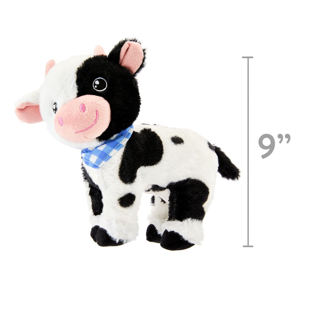 Plush Cow Dog Toy, Chew Level 3, Recycle Stuffing