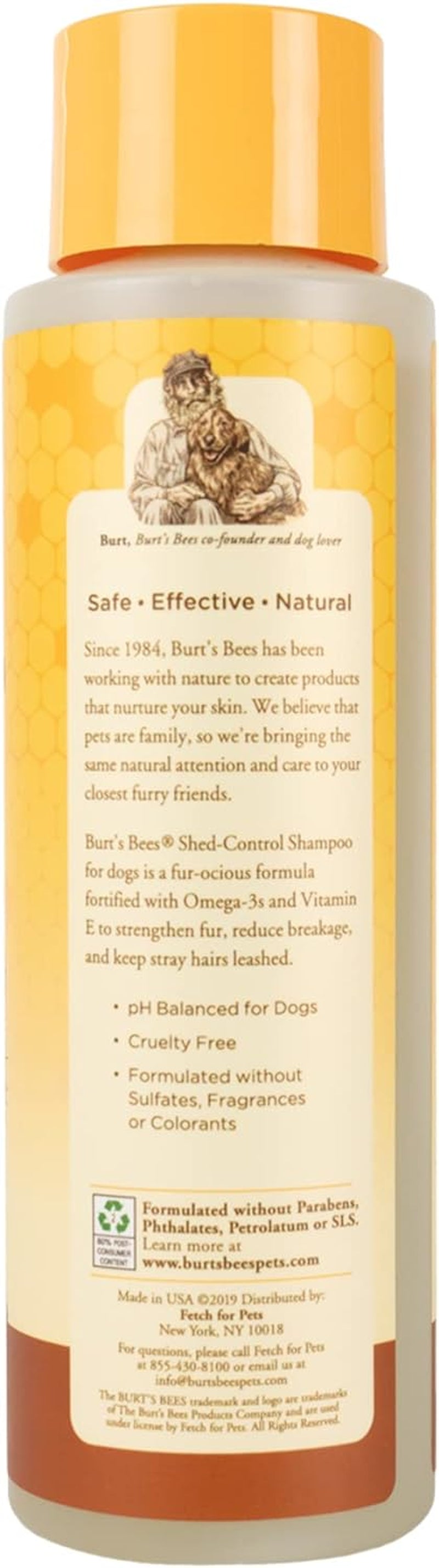 Natural Shed Control Shampoo with Omega 3 and Vitamin E | Shedding Dog Shampoo | Cruelty Free, Sulfate & Paraben Free, Ph Balanced for Dogs - Made in USA, 16 Ounces