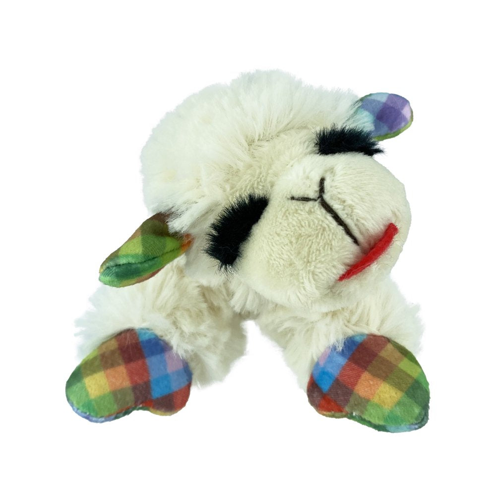 Lamb Chop Plush Dog Toy, Small, Plaid