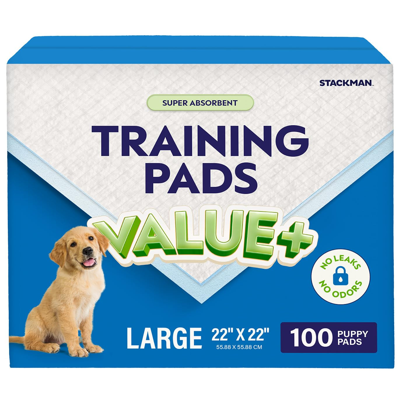 Professional title: "Pet Training Pads for Dogs - 100 Count, 22" x 22" Leak-Proof Puppy Potty Pads with Quick-Dry Surface - Heavy Duty Absorbent Disposable Wee Pad Bulk Pack"