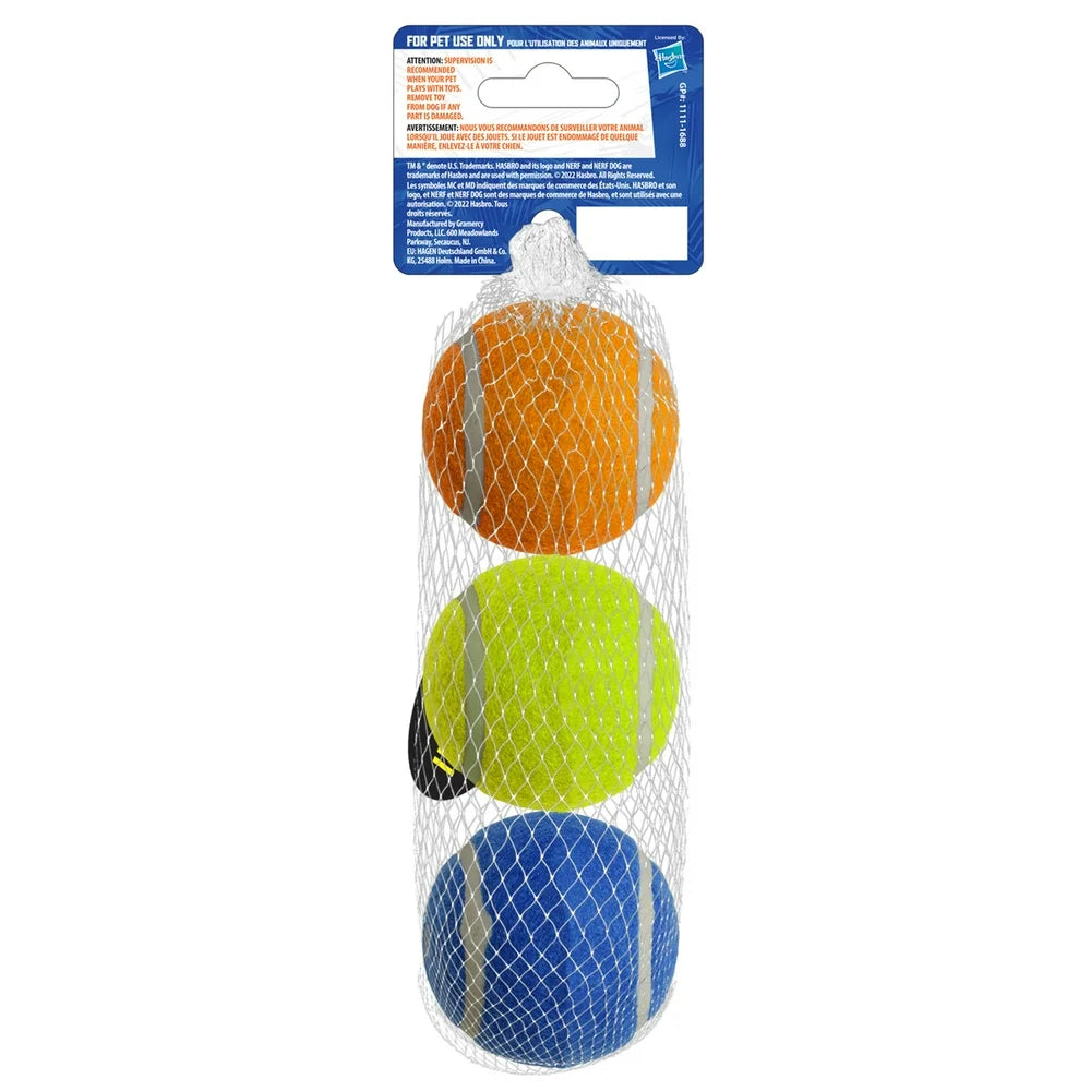 2.5-Inch Squeak Tennis Ball Dog Toy, 3-Pack