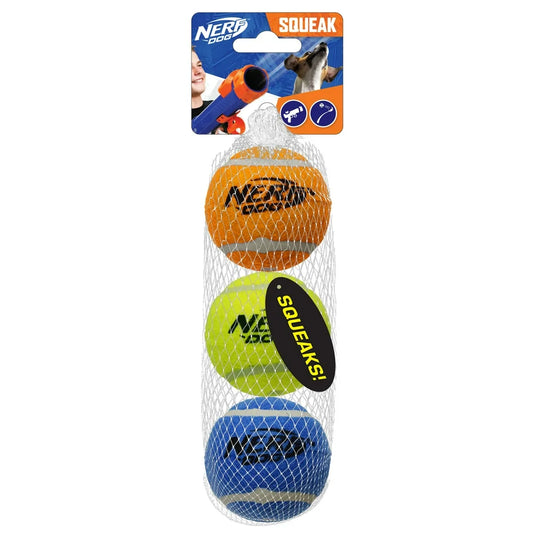 2.5-Inch Squeak Tennis Ball Dog Toy, 3-Pack