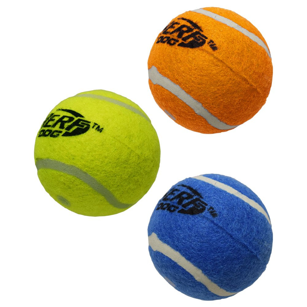 2.5-Inch Squeak Tennis Ball Dog Toy, 3-Pack