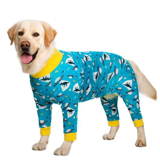 Cartoon Print Cotton Pajamas For Dogs