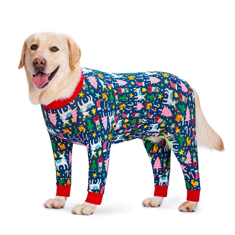 Cartoon Print Cotton Pajamas For Dogs