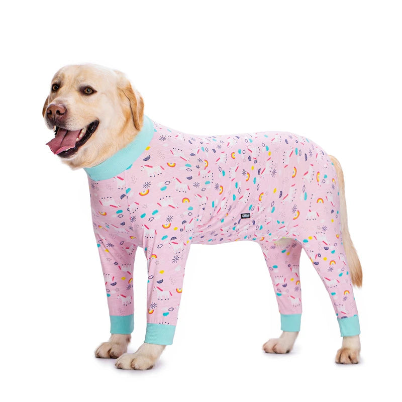 Cartoon Print Cotton Pajamas For Dogs