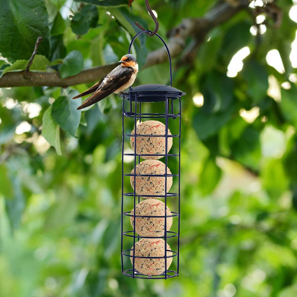 Bird Feeder Dumpling Grease Ball Outdoor Tree Hanging Bird Feeder Food Dispenser For For The Year-round Feeding Small Wild Birds