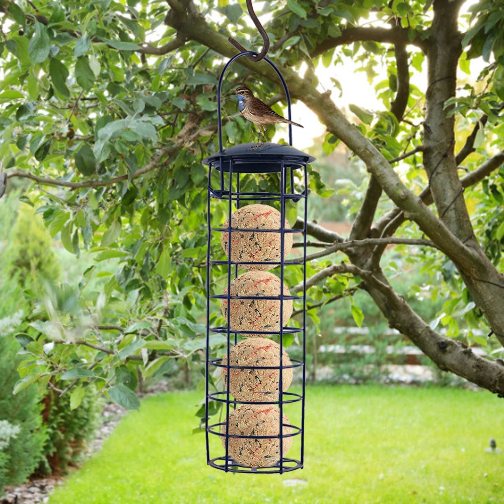 Bird Feeder Dumpling Grease Ball Outdoor Tree Hanging Bird Feeder Food Dispenser For For The Year-round Feeding Small Wild Birds