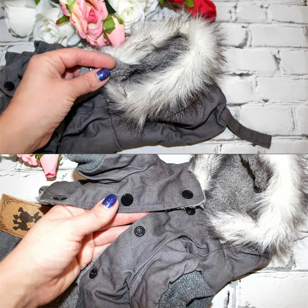 Pet Fuzzy Thick Jacket Coat with Hood