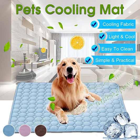 Dog Mat Cooling Summer Pad Mat For Dogs Cat Blanket Sofa Breathable Pet Dog Bed Summer Washable For Small Medium Large Dogs Car