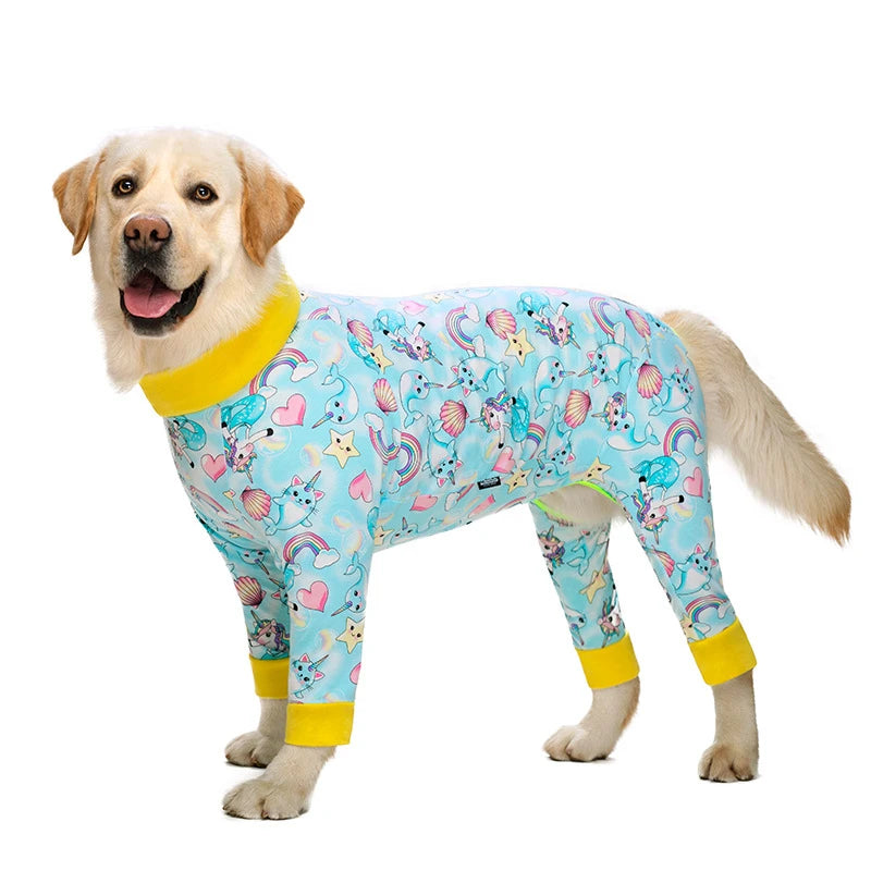 Cartoon Print Cotton Pajamas For Dogs