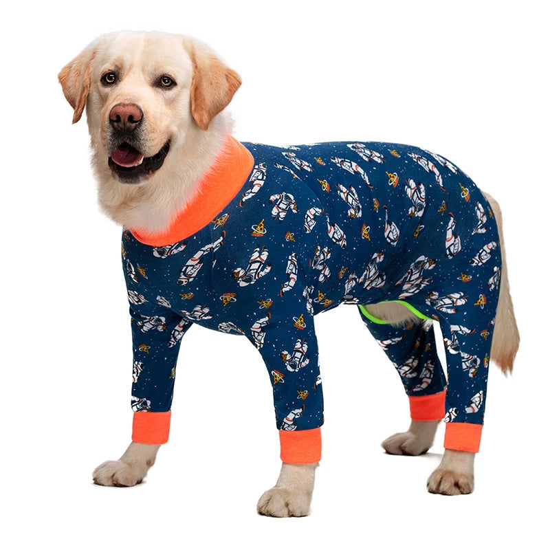 Cartoon Print Cotton Pajamas For Dogs