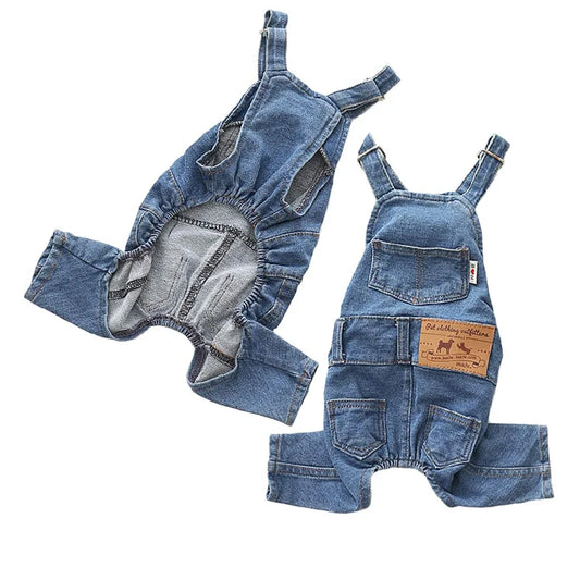 Fashion Pet Jean Overalls for Small Medium Dogs