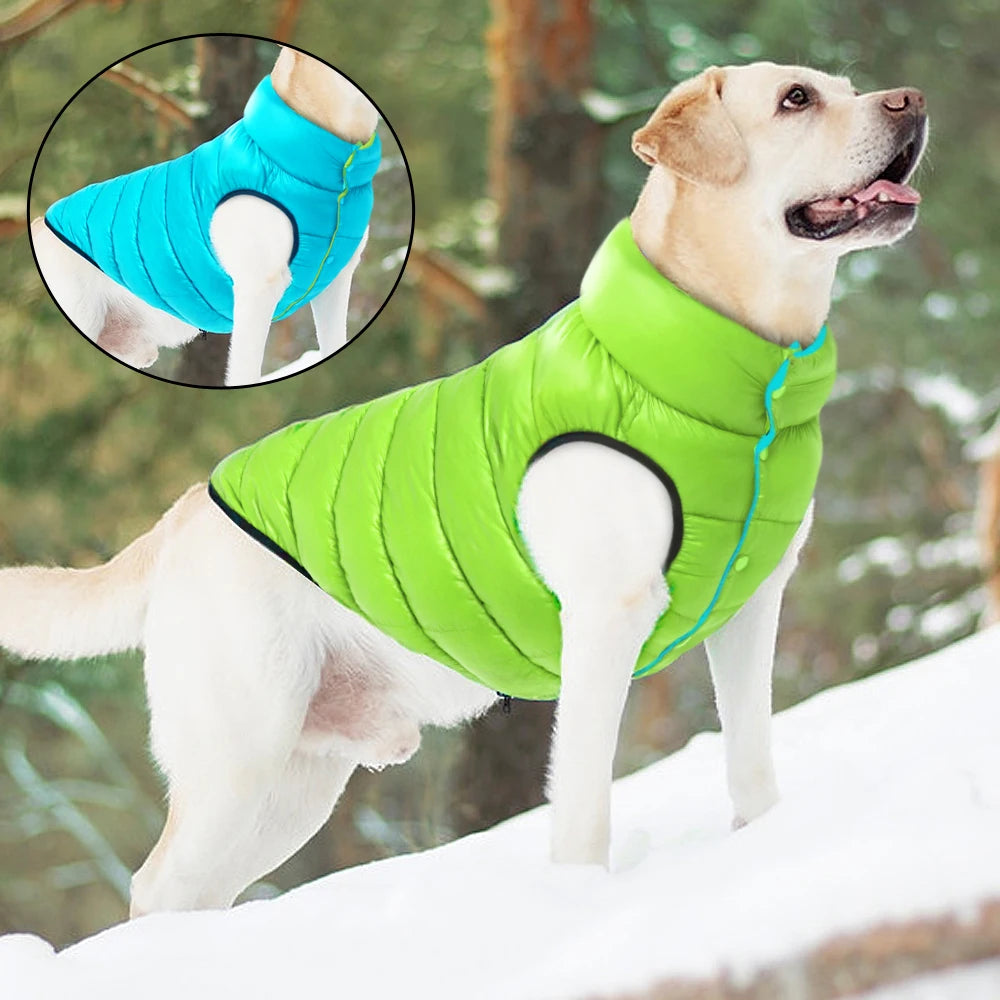 Warm Winter 3 layer reversible Dog Vest Waterproof Outfit for all dog sizes