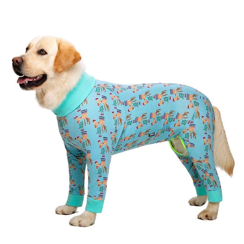 Cartoon Print Cotton Pajamas For Dogs