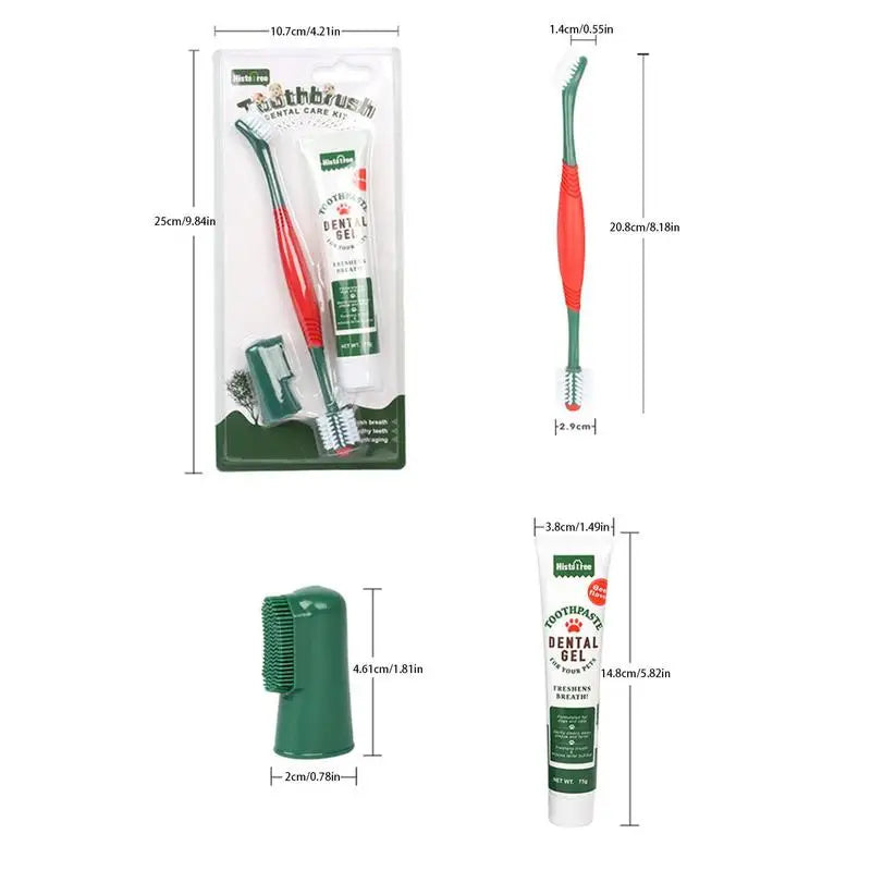 Dog Tooth Brushing Kit Removes Tough Teeth Stains