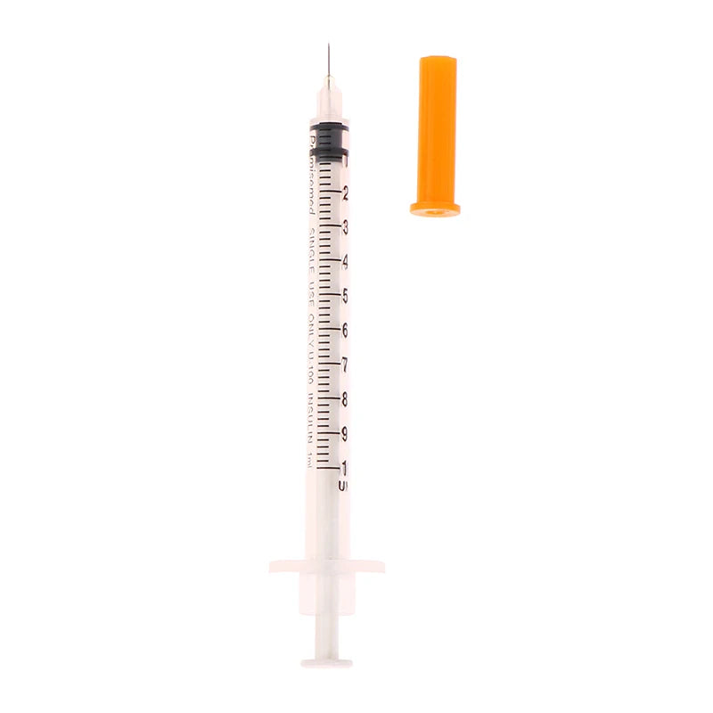 10pcs 1ml Disposable Plastic Veterinary Syringe With Needles For Pet Farm Animal Cat Dog Pig Cattle Sheep Horses