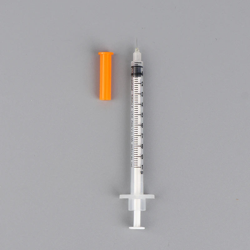 10pcs 1ml Disposable Plastic Veterinary Syringe With Needles For Pet Farm Animal Cat Dog Pig Cattle Sheep Horses