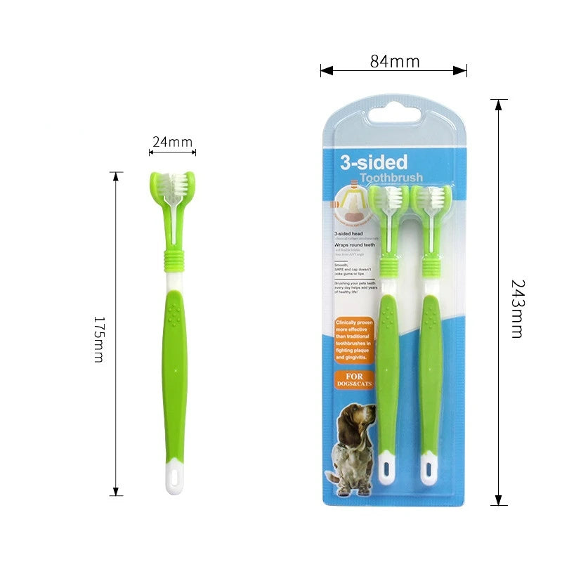 Dog 3 Sided Pet Tooth Brush