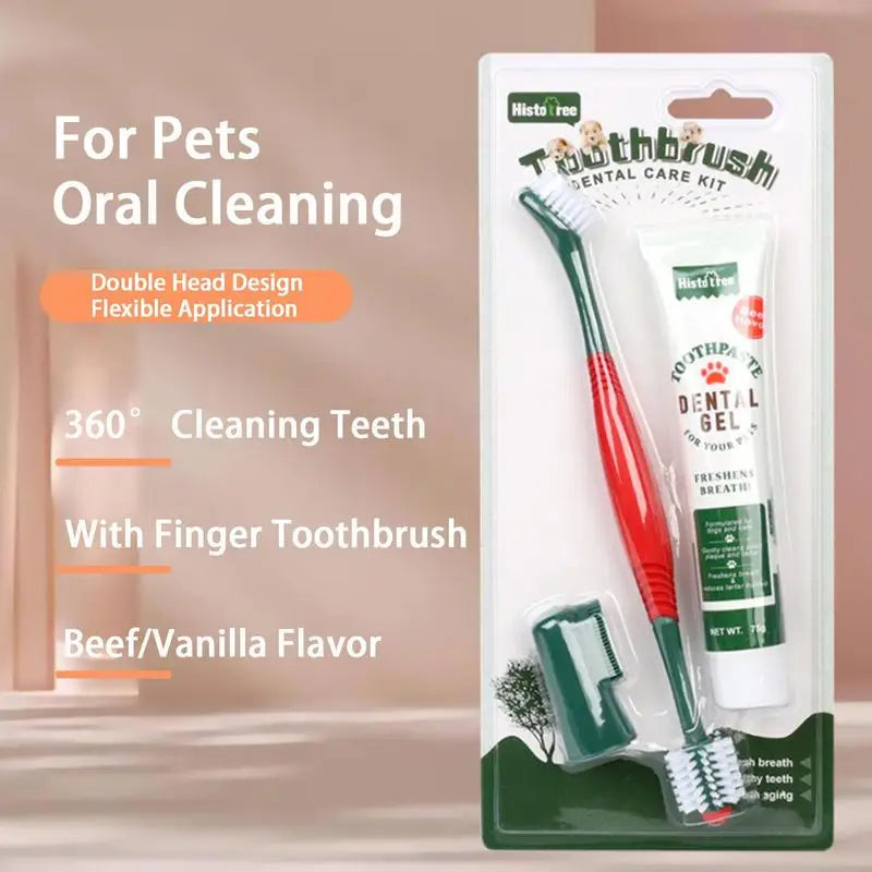 Dog Tooth Brushing Kit Removes Tough Teeth Stains