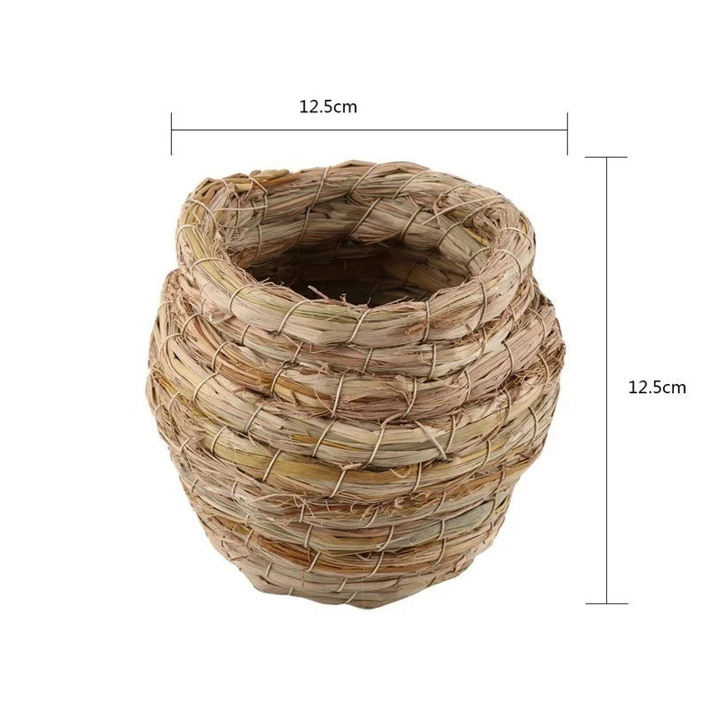 Bird Handwoven Straw Hatching Breeding Cave