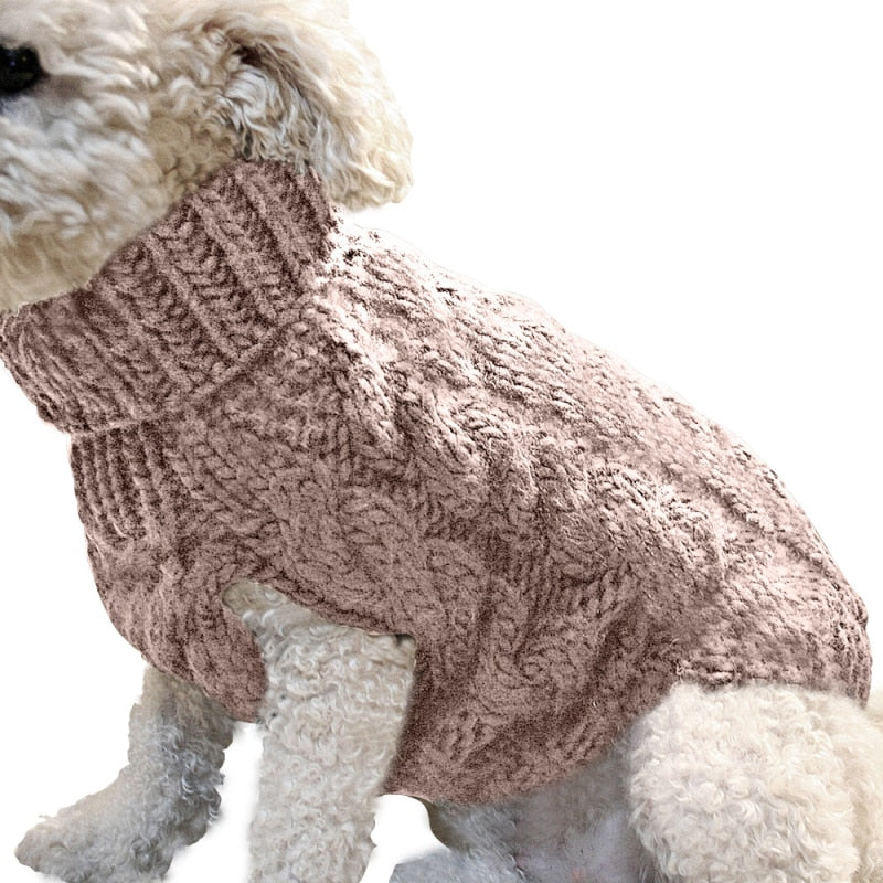 Winter Soft Knit Puppy  High Collar Fashion Sweater