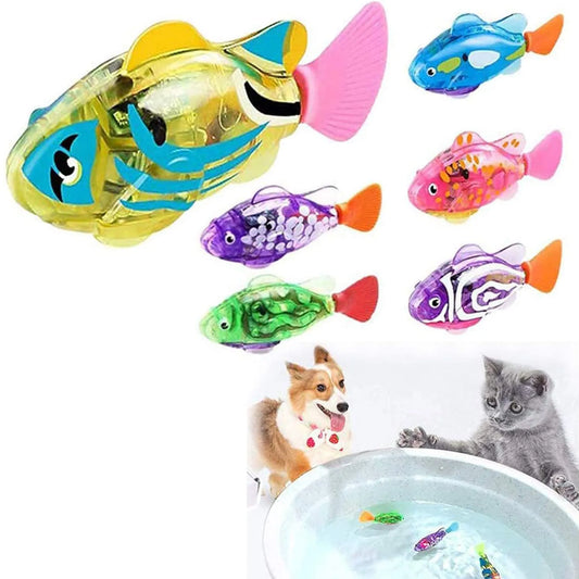 LED cat interactive electric fish cat toy