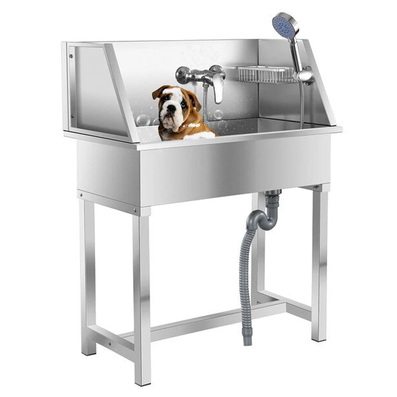 Dog Grooming Tub Stainless Stee With Faucet And Accessories For Dog Washing  HLB-109