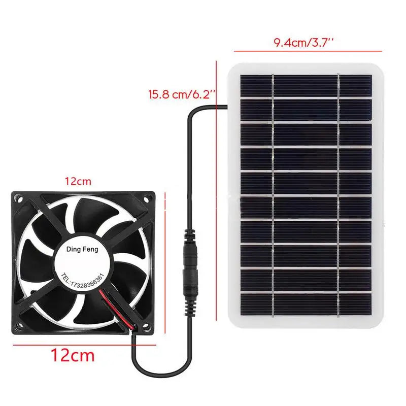 Solar Panel Powered Fan Ventilator 30w Exhaust Fan Outdoor Ventilation Equipment For Greenhouse Motorhome House Chicken House