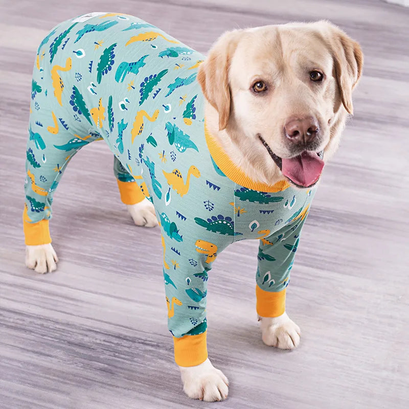 Cartoon Print Cotton Pajamas For Dogs