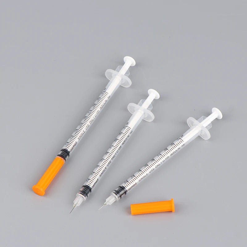 10pcs 1ml Disposable Plastic Veterinary Syringe With Needles For Pet Farm Animal Cat Dog Pig Cattle Sheep Horses