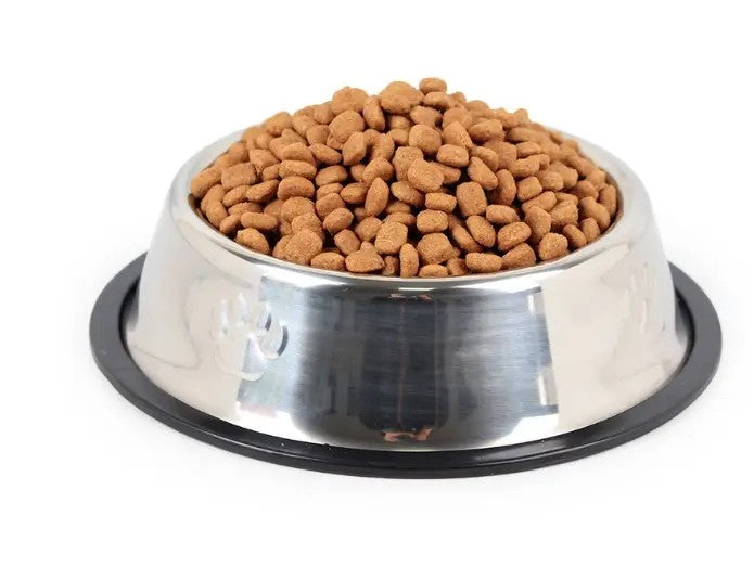 2 pc Stainless Steel Dog And Cat Food And Water Bowl Non Slip Base