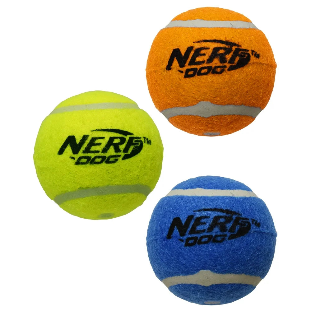 2.5-Inch Squeak Tennis Ball Dog Toy, 3-Pack