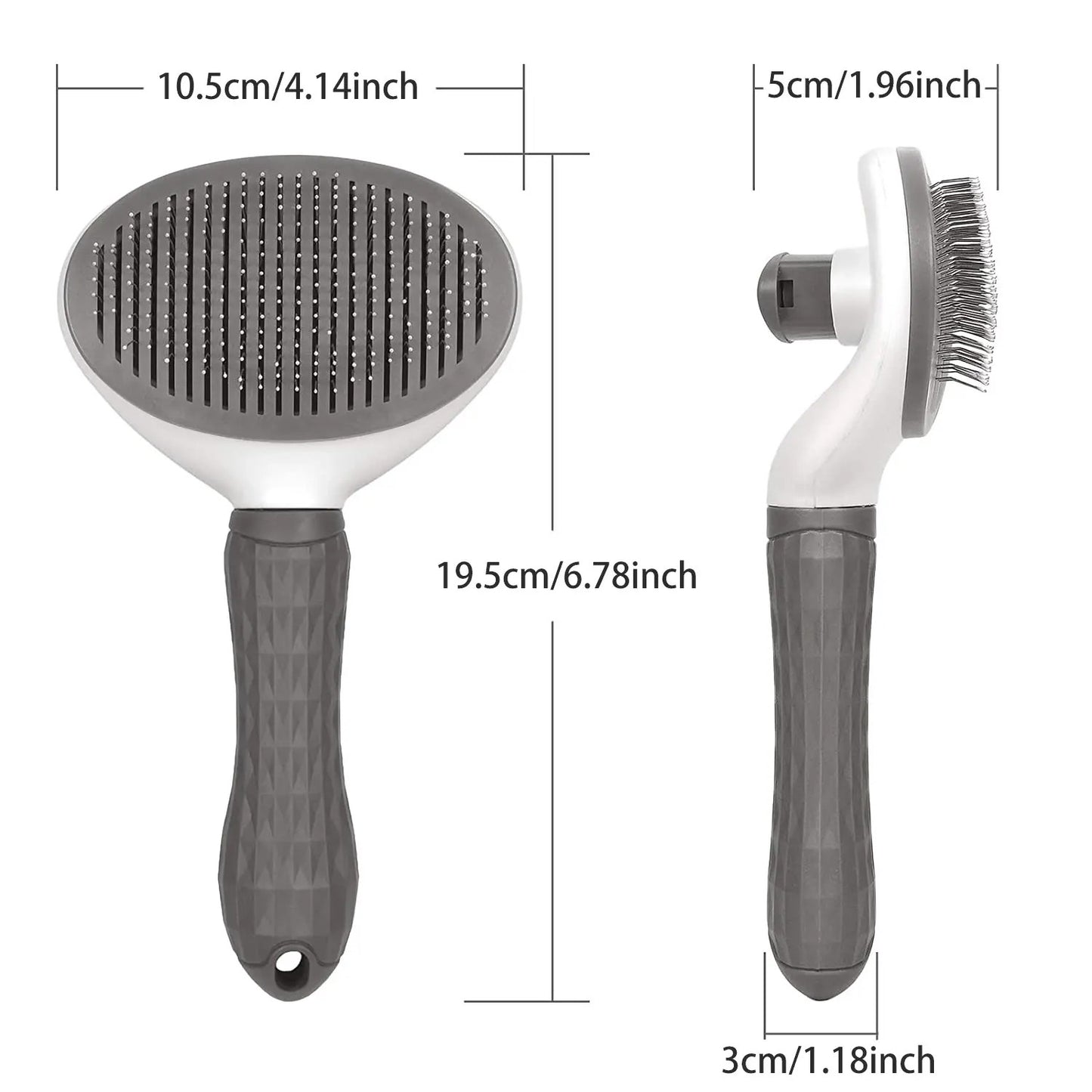 Ergonomic Pet Grooming Brush For Easy Tangle Matted Undercoat Fur Removal