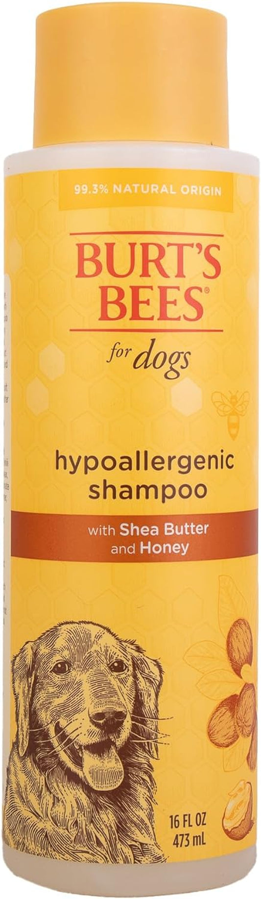 Natural Hypoallergenic Shampoo with Shea Butter and Honey for All Dogs and Puppies with Dry or Sensitive Skin | Made in the USA | 16 Ounces