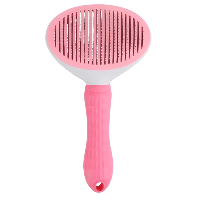 Ergonomic Pet Grooming Brush For Easy Tangle Matted Undercoat Fur Removal