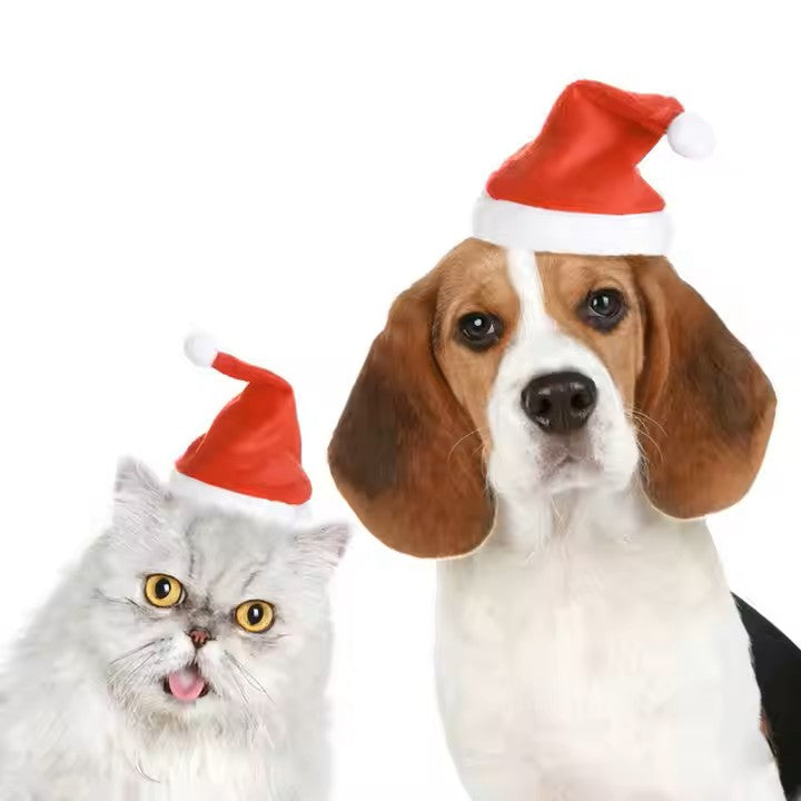 Mini Dog Cat Christmas Holiday Santa Elf Hat