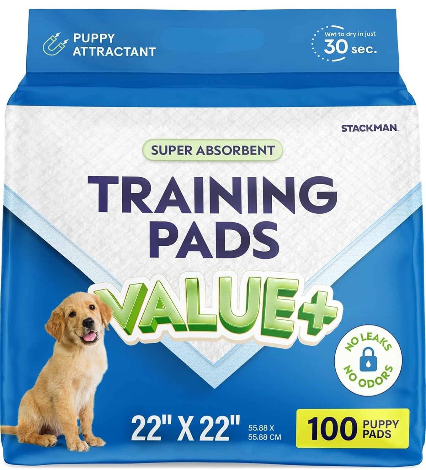 Professional title: "Pet Training Pads for Dogs - 100 Count, 22" x 22" Leak-Proof Puppy Potty Pads with Quick-Dry Surface - Heavy Duty Absorbent Disposable Wee Pad Bulk Pack"