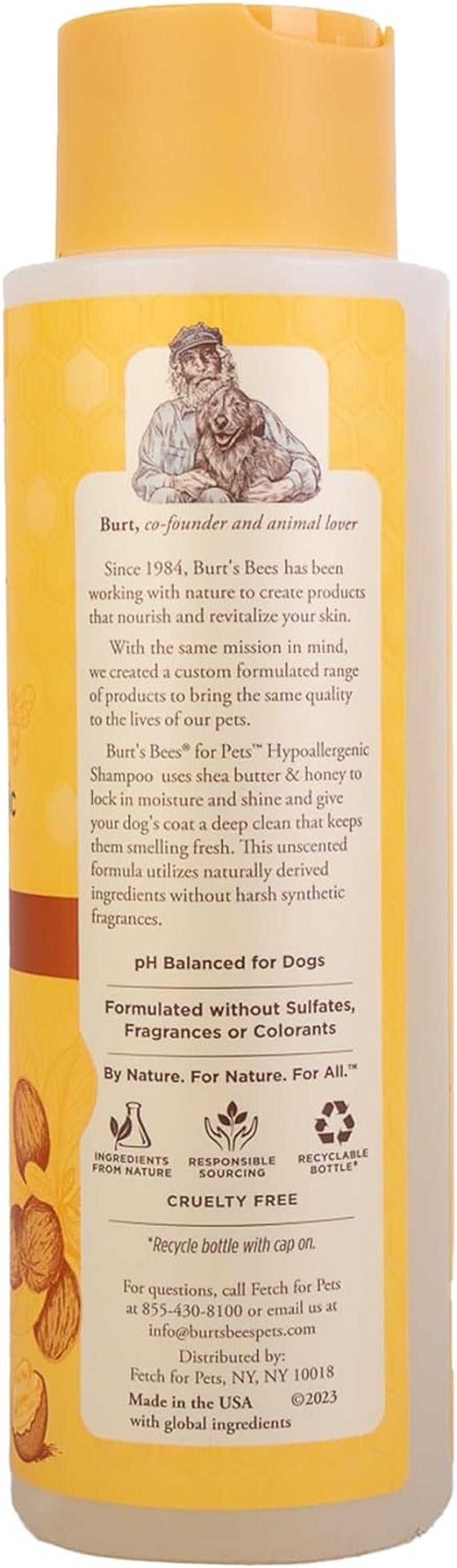 Natural Hypoallergenic Shampoo with Shea Butter and Honey for All Dogs and Puppies with Dry or Sensitive Skin | Made in the USA | 16 Ounces