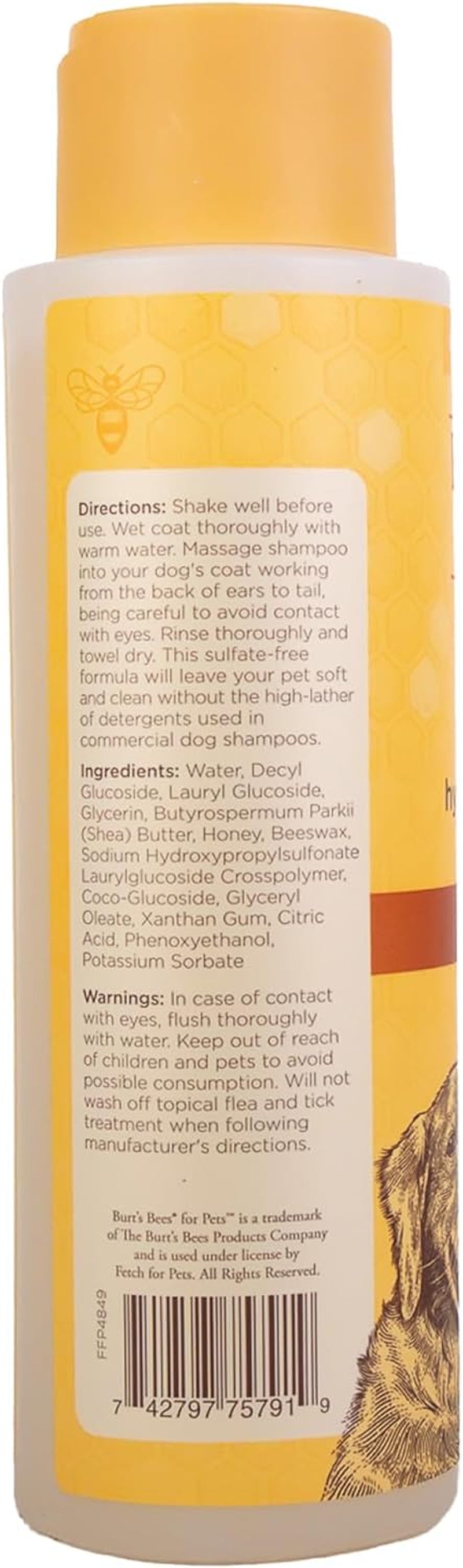 Natural Hypoallergenic Shampoo with Shea Butter and Honey for All Dogs and Puppies with Dry or Sensitive Skin | Made in the USA | 16 Ounces