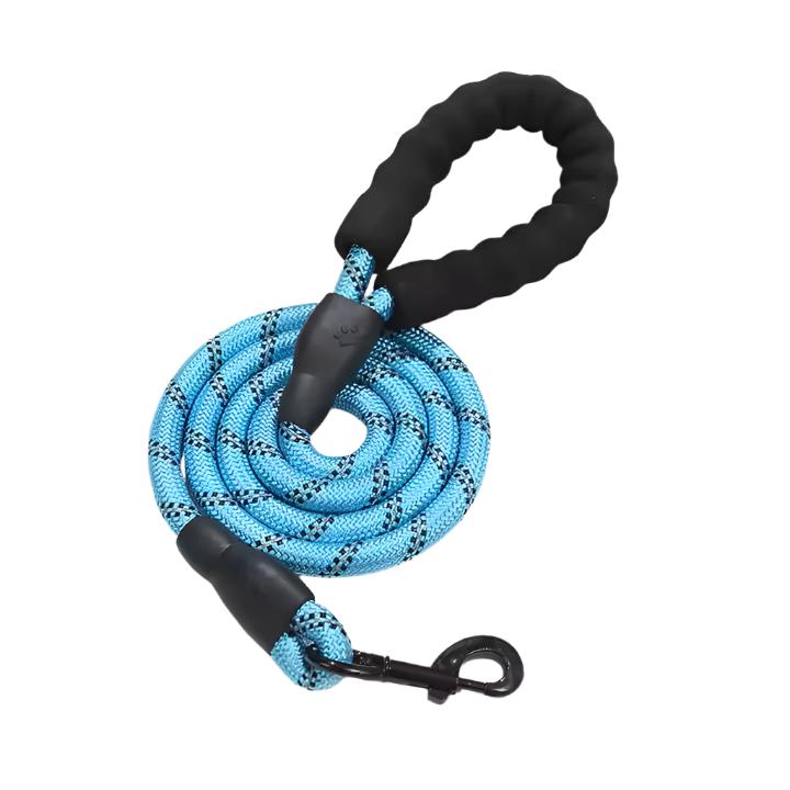 5' Soft Handle Reflective Braided Nylon Rope Dog Leash