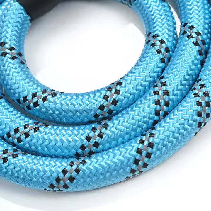 5' Soft Handle Reflective Braided Nylon Rope Dog Leash