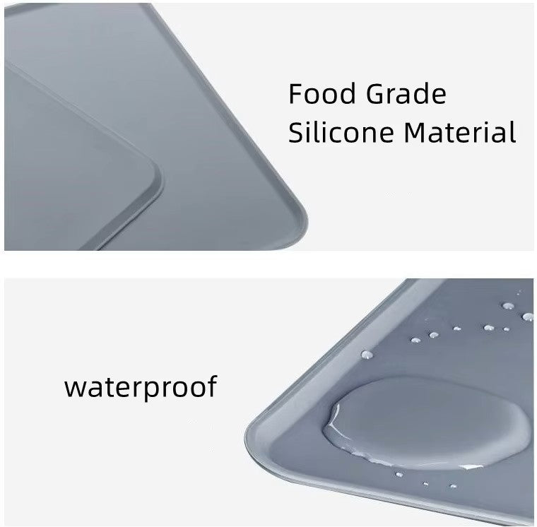 Anti-Slip Soft Silicone Dishwasher Safe Food Water Bowl Mat