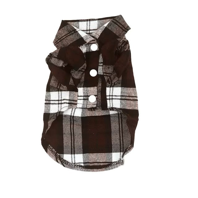 Super Cute Cotton Plaid Dog Shirts