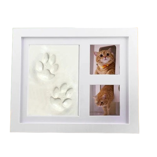 Baby or pet Hand Foot Print DIY Photo Frame with Mold Clay Imprint Kit