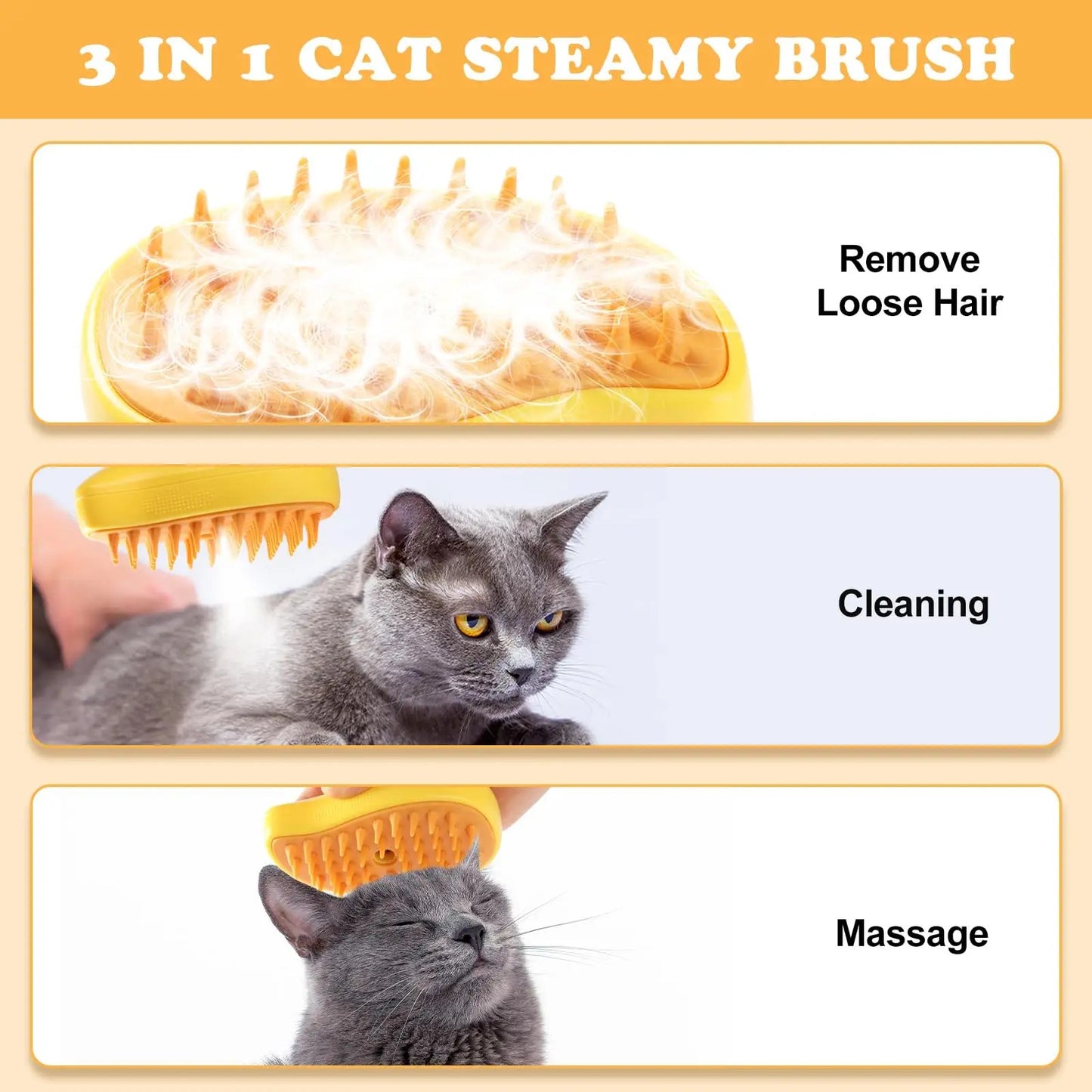 Cool Vape Pet Soft Hair Removing Massaging Cleaning Brush