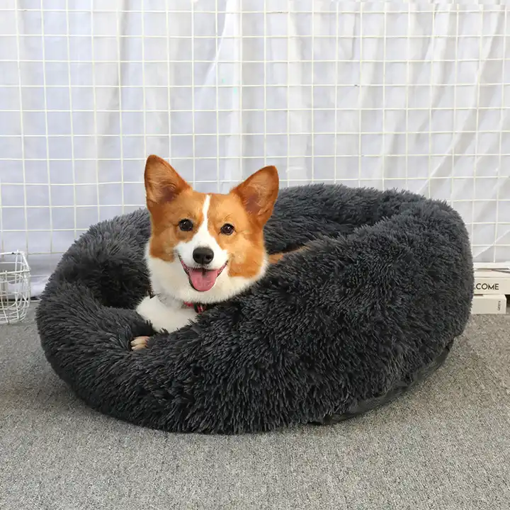 Fleece Fluffy Donut Cat Pet Dog Bed