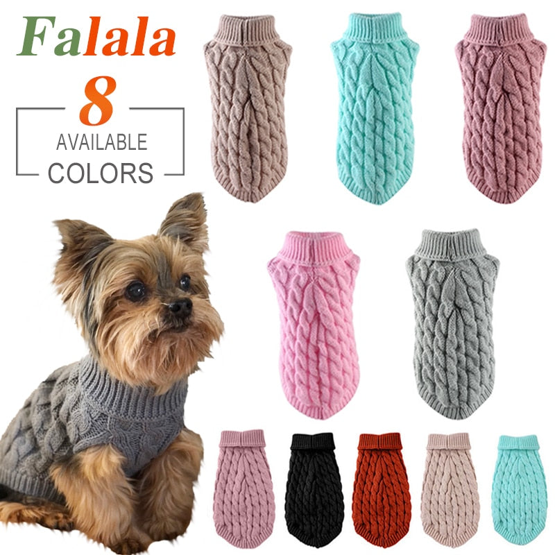 Winter Soft Knit Puppy  High Collar Fashion Sweater